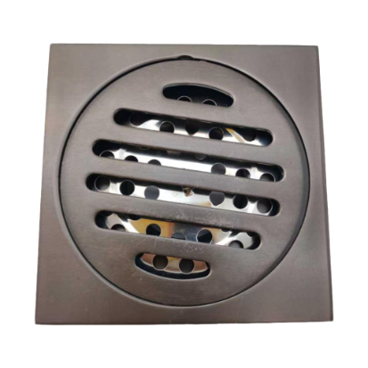 Titanium Gray Shield Square Floor Drain