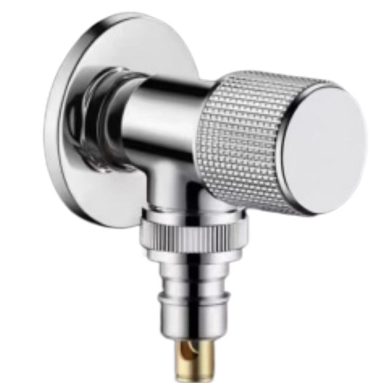 Mirror Chrome Knurled Knob Լվացքի մեքենայի ջրի կանգառ փական